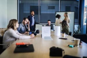 Employees Discussing in the conference room