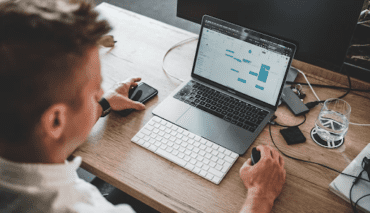 Man Working on a computer