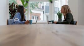 Two Women discussing