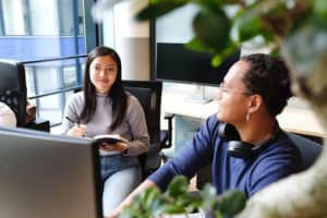 Office Women Talking 