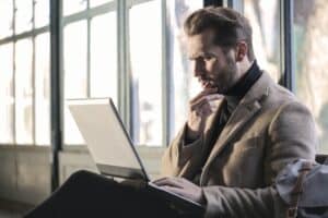 Man working on computer