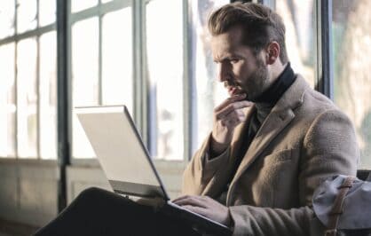 Man working on computer